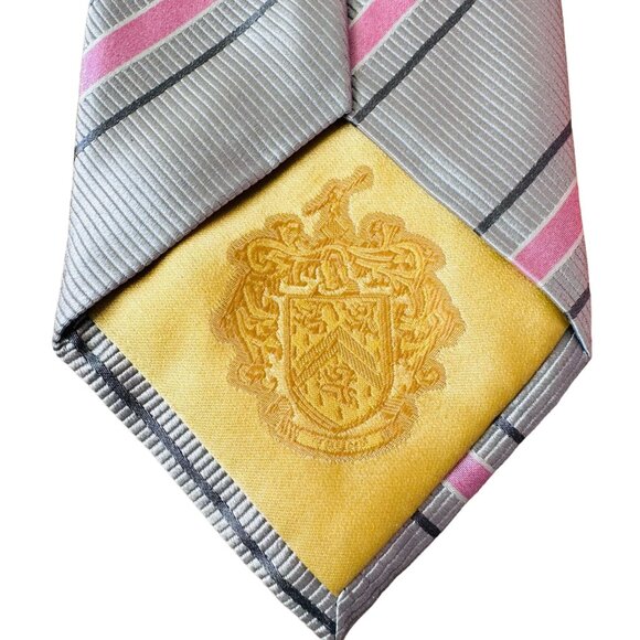 Donald J. Trump Maga Republican Signature Collection Silk‎ Silver Pink Necktie - Picture 7 of 7